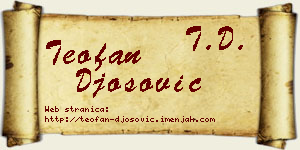 Teofan Đošović vizit kartica